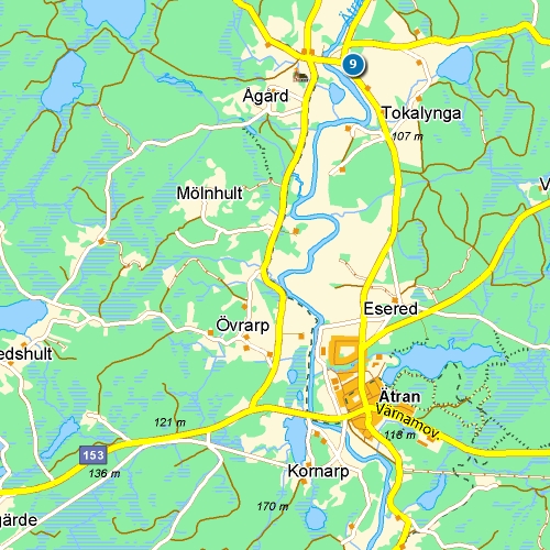Gunnarp - Tokalynga map